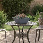 vidaXL Pot de jardin en forme de bol 5 Pièces Anthracite 40 x 40 x 15 cm