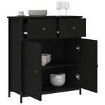 vidaXL Buffet noir 70x30x80 cm bois d'ingénierie