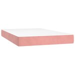 vidaXL Sommier à lattes de lit matelas et LED Rose 120x200cm Velours