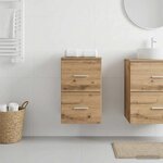 vidaXL Meuble de Salle de Bain In-between Bois ancien 30 x 41 x 50 cm