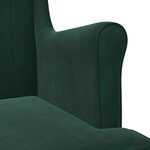 vidaXL Fauteuil Vert foncé Velours