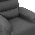 vidaXL Fauteuil inclinable Gris foncé Tissu