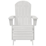 Chaises Adirondack vidaXL avec repose-pieds 2 Pièces Blanc HDPE