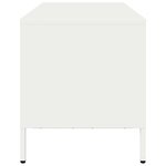 vidaXL Meuble TV blanc 101 5x39x43 5 cm acier laminé à froid
