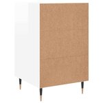 vidaXL Table de chevet blanc brillant 40x40x66 cm bois d'ingénierie