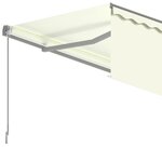 vidaXL Auvent rétractable automatique avec store 5x3 m Crème