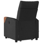 vidaXL Fauteuil de massage inclinable Noir Tissu