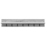 vidaXL Porte-manteau mural avec étagère Sonoma gris 100 x 10.5 x 18 cm