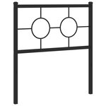 vidaXL Tête de lit métal noir 75 cm