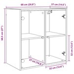 vidaXL Meuble mural Chêne noir 68 x 37 x 68 5 cm Bois d'ingénierie