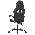 vidaXL Chaise de jeu pivotante Noir et doré Similicuir