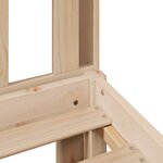 vidaXL Lit bibliothèque sans matelas 140x190 cm bois de pin massif