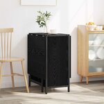 vidaXL Table à dîner 144 x 60 x 75 cm Bois d'ingénierie Chêne noir