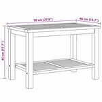 vidaXL Table basse Marron 70 x 40 x 45 cm Bois de teck solide