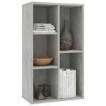 vidaXL Bibliothèque/Buffet Gris béton 50x25x80 cm Bois d’ingénierie