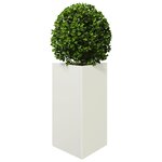 vidaXL Jardinières 2 Pièces blanc triangulaire 50x43x75 cm acier
