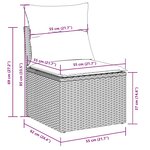 vidaXL Salon de jardin 9 Pièces avec coussins gris clair résine tressée
