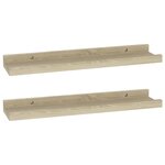 vidaXL Étagères murales 2 Pièces Chêne Sonoma 40x9x3 cm