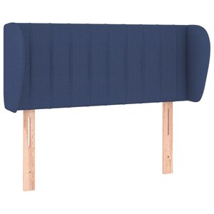 vidaXL Tête de lit avec oreilles Bleu 103x23x78/88 cm Tissu