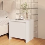 vidaXL Table de chevet blanc 45x34x44 5 cm bois d’ingénierie