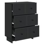 vidaXL Armoire à tiroirs 66 x 34 5 x 90 cm Bois d'ingénierie Noir