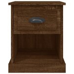 vidaXL Tables de chevet 2Pièces chêne marron 39x39x47 5cm bois ingénierie