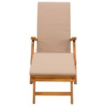 vidaXL Chaise longue inclinable et pliable Bois d'Acacia Massif