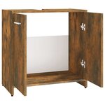 vidaXL Armoire de bain Chêne fumé 60x33x60 cm Bois d'ingénierie