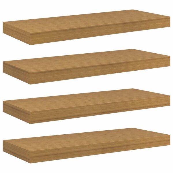 vidaXL Étagère Murale 4 Pièces Beige 50 x 23 x 4 cm Bois d'ingénierie