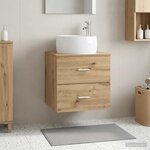 vidaXL Vanité de lavabo mural Chêne artisanal 49 5 x 44 5 x 66 cm