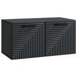 vidaXL Meuble TV mural Noir 59 5 x 31 x 30 cm Bois d'ingénierie