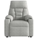vidaXL Fauteuil inclinable de massage électrique gris clair