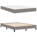 vidaXL Lit à ressorts avec matelas Taupe 140 x 200 cm tissu