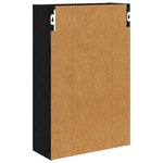vidaXL Armoire murale de salle de bain Chêne Noir 40 x 16 x 62 5 cm