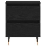 vidaXL Cabinet de chevet Chêne noir 40 x 35 x 50 cm Bois d'ingénierie