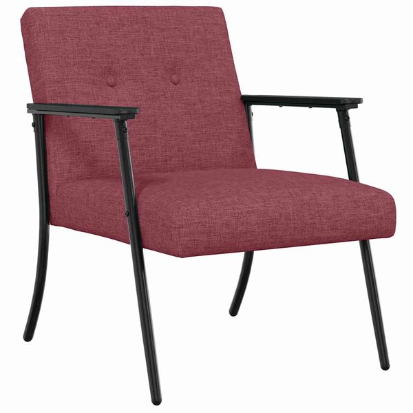 vidaXL fauteuil Bordeaux 59 x 75 x 78 cm tissu