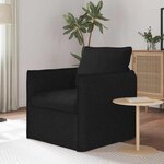 vidaXL Canapé Noir 195 x 82 x 85 cm tissu