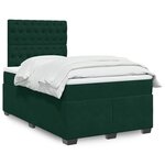 vidaXL Sommier à lattes de lit et matelas Vert foncé 120x200cm Velours