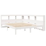 vidaXL Lit bibliothèque sans matelas blanc 140x190 cm bois pin massif