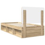 vidaXL Cadre de lit Sonoma 90 x 190 cm Bois de pin massif