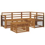 vidaXL Ensemble de canapés d'extérieur 5 pc Naturel Polyester