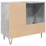 vidaXL Armoire de lavabo de salle de bain gris béton 65x33x60 cm