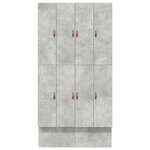 vidaXL Cadre de lit avec rangement Gris béton 226.5 x 120 x 31.5 cm