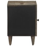 vidaXL Tables chevet 2 Pièces gris clair 40x33x46 cm bois manguier solide