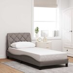 vidaXL Cadre de lit sans matelas taupe 80x200 cm tissu