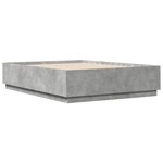 vidaXL Cadre de lit sans matelas gris béton 150x200 cm