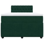 vidaXL Sommier à lattes de lit et matelas Vert foncé 120x200cm Velours