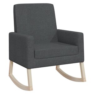 vidaXL Chaise à bascule Gris foncé Tissu
