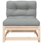 vidaXL Canapé de jardin sans accoudoirs avec coussins et repose-pieds