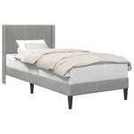 vidaXL Cadre de lit avec tête de lit Gris clair 90 x 190 cm Velours